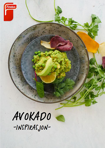 Inspirasjonshefte med avokadooppskrifter, med Findus-kokken Anders
