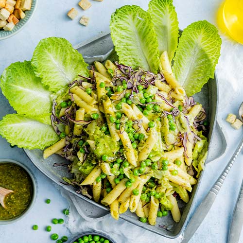 Pasta salat med Petit Pois og Pesto 